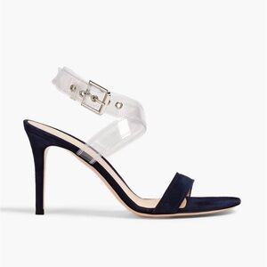Gianvito Rossi, Navy Suede Sandals, Size 36, NWT